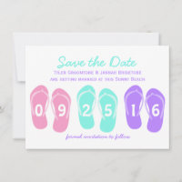Tongs de plage Flip Flop Enregistrez la date