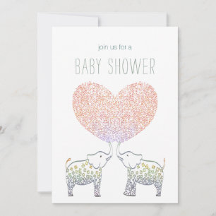 Invitation Tonnes mignonnes d'amour BABY SHOWER de coeur d'él