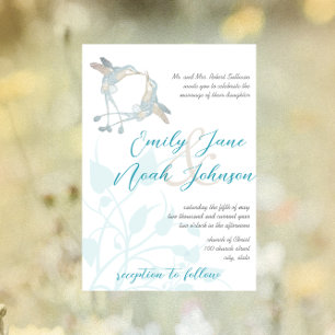 Invitation Tons de terre rustiques Colibri Baiser Oiseaux de 