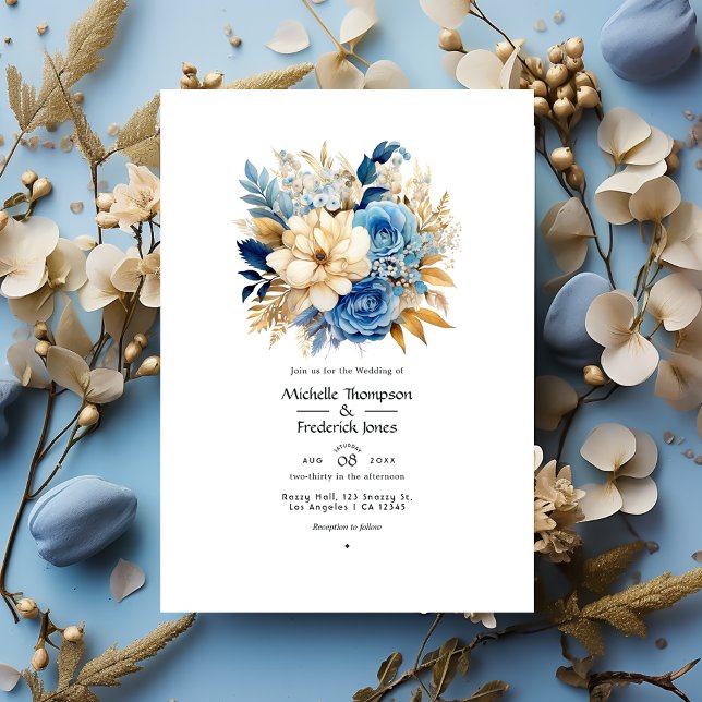 Invitation Tons Floraux de Mariage d'Été de Plage (Créateur téléchargé)