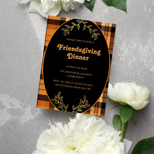 Invitation tons plaid teracotta Friendsgiving
