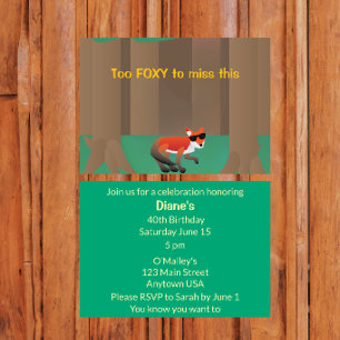 Invitation “Too Foxy for This” Soirée Sassy