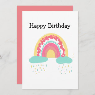 Invitation Tootsie Fruity Arc-en-ciel Joyeux anniversaire