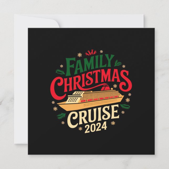 Invitation Top croisière de Noël en famille 2024 Inoubliable (Devant)