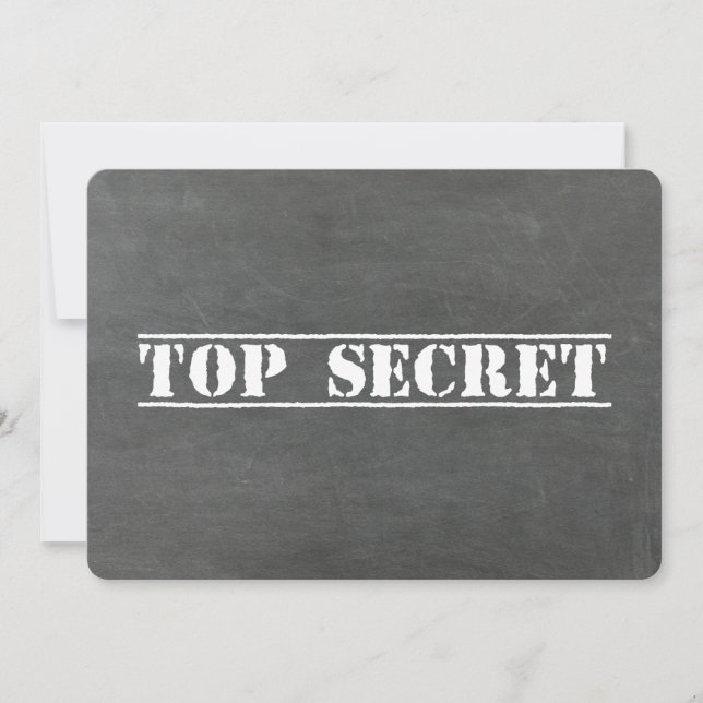 Invitation Top Secret Best Man ou Junior Groomsman Propositio (Devant)