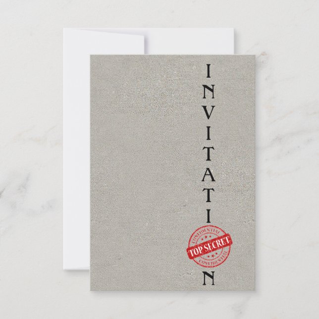 Invitation Top Secret Entreprise (Devant)