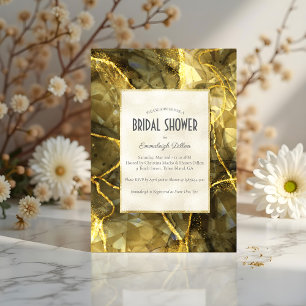 Invitation Topaze Jaune Or Pierres Précieuses Coupe Mariage