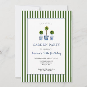 Invitation Topiaries Jardin Fête d'anniversaire