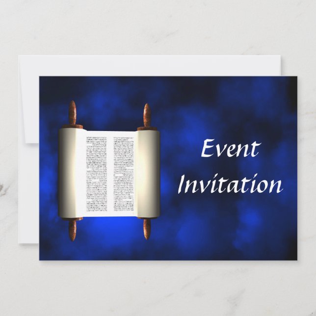 Invitation Torah Light Bar Mitzvah (Devant)