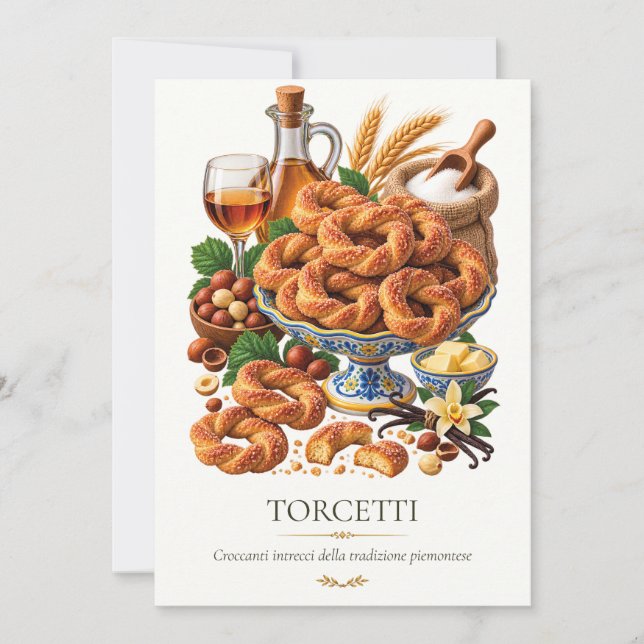 Invitation Torcetti – Vintage Italian Dessert (Devant)