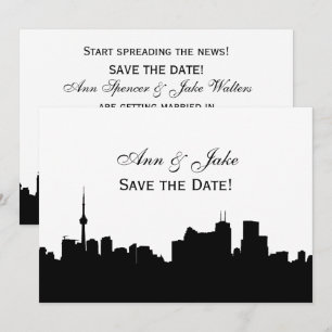 Invitation Toronto Silhouette DIY Fond de couleur pour faire-