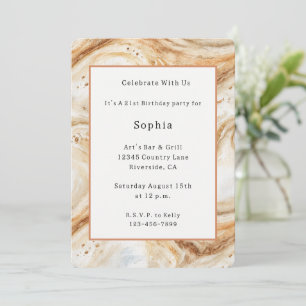 Invitation Torsades de Latte de Citrouille Anniversaire