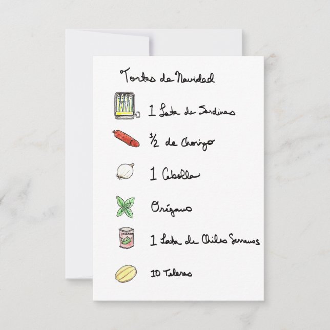 Invitation Tortas de Navidad / Sandwich mexicain de Noël (Devant)