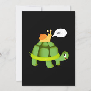 Invitation Tortue adorable de l'escargot