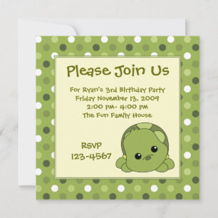 Invitation Tortue Cutie