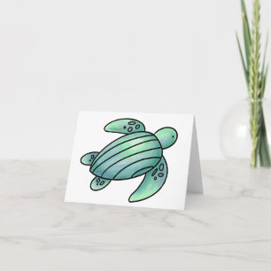 Invitation tortue de mer peinte à l'aquarelle dessin animé bl