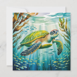 Invitation Tortue peinte