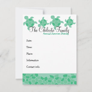 Invitation Tortues mosaïques