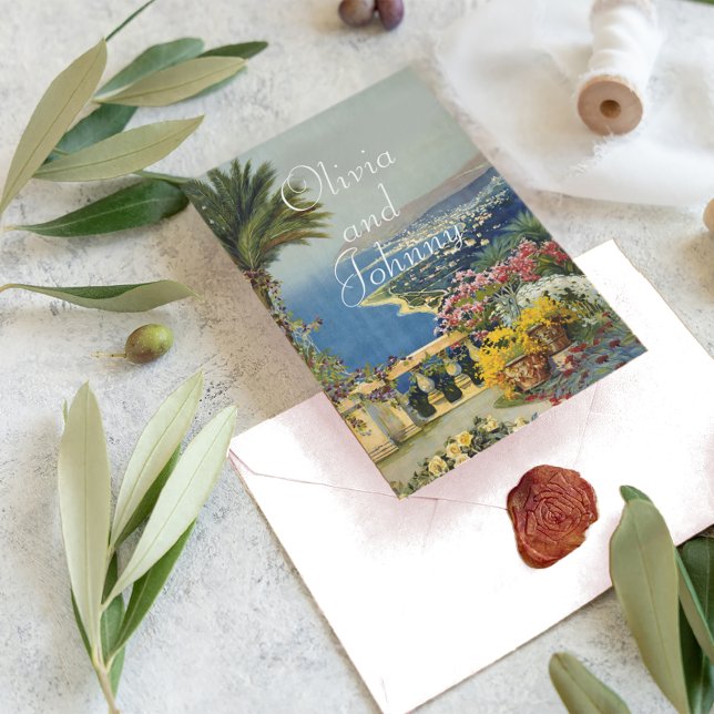 Invitation Toscane Elégant Mariage à thème méditerranéen (Créateur téléchargé)