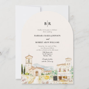 Invitation Toscane Italie Mariage de Destination en Voûte