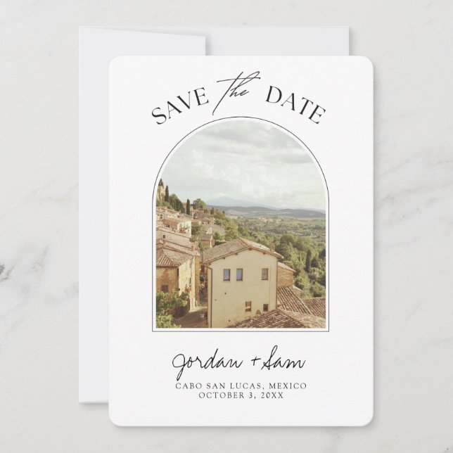 Invitation Toscane Italie Mariage Enregistrer la date (Devant)