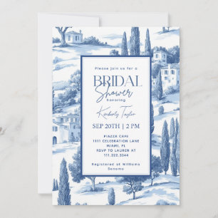 Invitation Toscane Toile Italie Italia Enterrement de Vie de