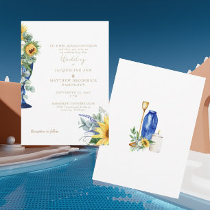 Invitation Toscane Tournesol mariée Parents Mariage II