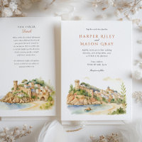 Tossa de Mar Espagne Invite de mariage