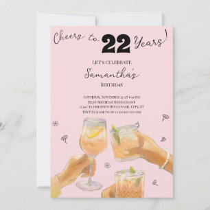 Invitation Tostes Féminines Modernes pour une Fête d'Annivers