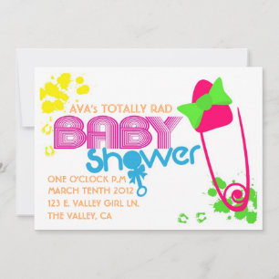 Invitation TOTALEMENT BÉBÉ (années 80) INVITATION-BLANC