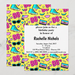 Invitation Totalement les années 90 modelées