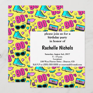 Invitation Totalement les années 90 modelées