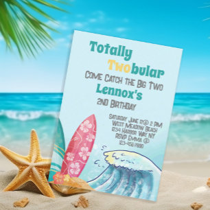 Invitation Totalement Twobulaire Deux Cool Surf 2e Anniversai