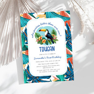 Invitation Toucan Tropical Vibrant Summers Premier anniversai