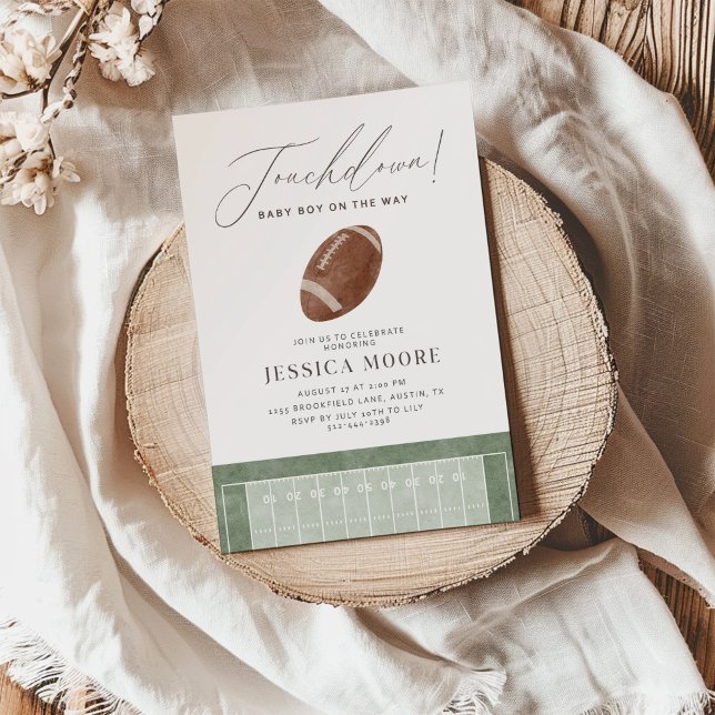 Invitation Touchdown Football Theme Baby Shower (Créateur téléchargé)