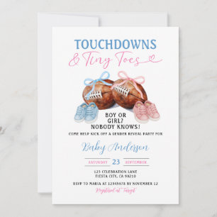 Invitation Touchdown & Minuscules orteils Football Lait Révél