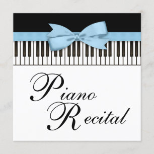 Invitation Touches de piano noires et blanches pour récital