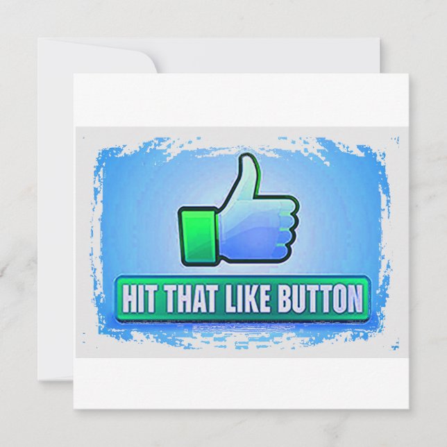 Invitation Touchez ce bouton Like (Devant)