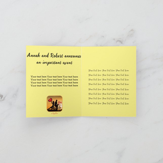 Invitation Toujours Amour Romantique (Intérieur)