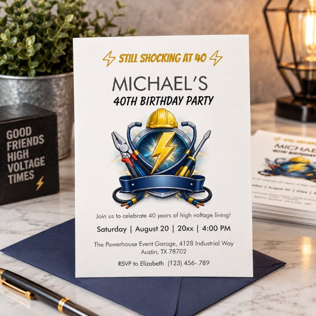 Invitation Toujours choquant à 40 ans Fête d'anniversaire d'é (Créateur téléchargé)