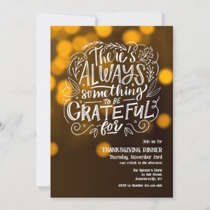 Invitation Toujours Quelque Chose À Remercier Pour Thanksgivi