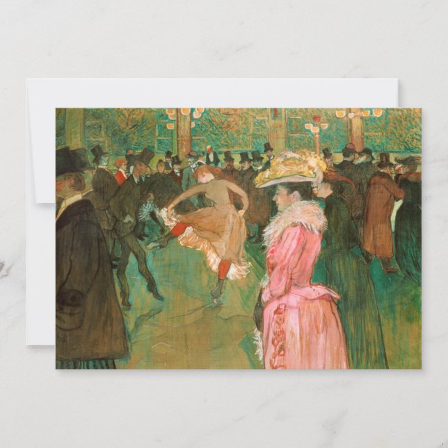 Invitation Toulouse-Lautrec - Au Rouge, La Danse (Devant)