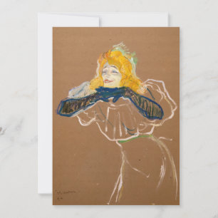 Invitation Toulouse-Lautrec - Yvette Guilbert Singing