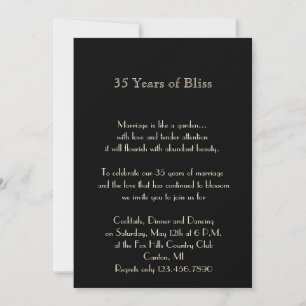 Invitation Tour Art Déco Noir et Bronze pour Anniversaire