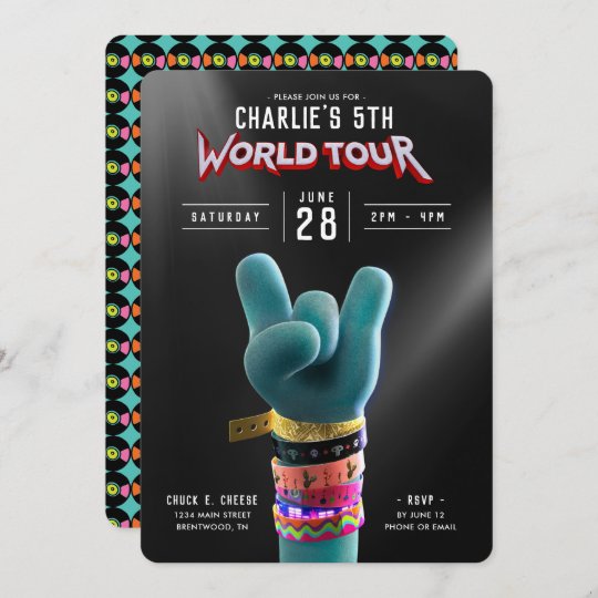 Invitation Tour Du Monde Des Trolls Anniversaire Des Succur Zazzle Fr