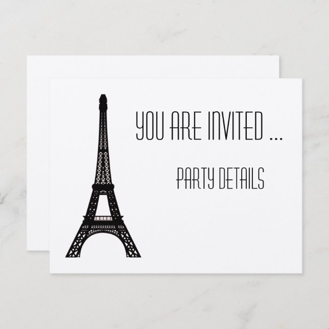 Invitation Tour Eiffel de Paris (Devant / Derrière)