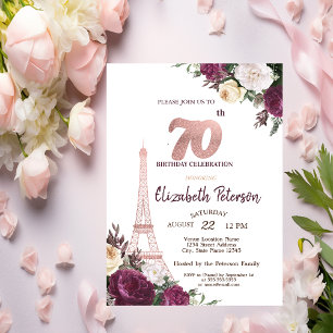 Invitation Tour Eiffel Fleurs de Bourgogne 70e Anniversaire