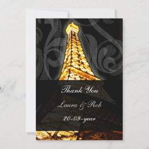 Invitation Tour Eiffel Merci Mariage français