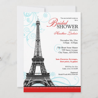 Invitation Tour Eiffel Paris Fête des mariées parisienne