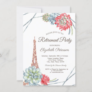 Invitation Tour Eiffel,Retraite de succulentes
